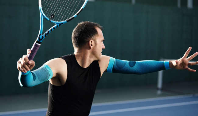 Arm Kompression beim Tennis