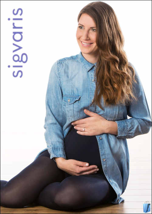 Sigvaris Style Semitransparent Materna Kompressionsstrumpfhose für Schwangere