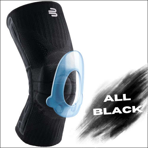 Die neue Sports Knee Support Kniebandage in der "All Black Edition" mit Pelotte