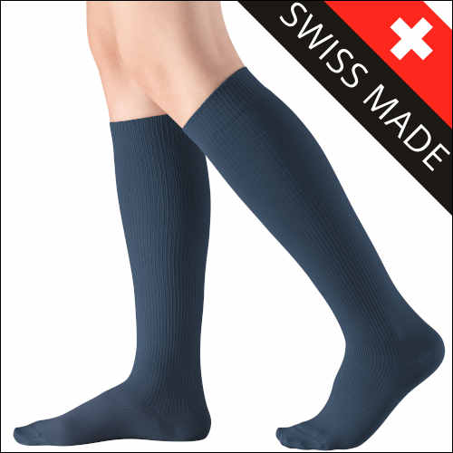 Sigvaris Traveno Reisesocken in marine-blau