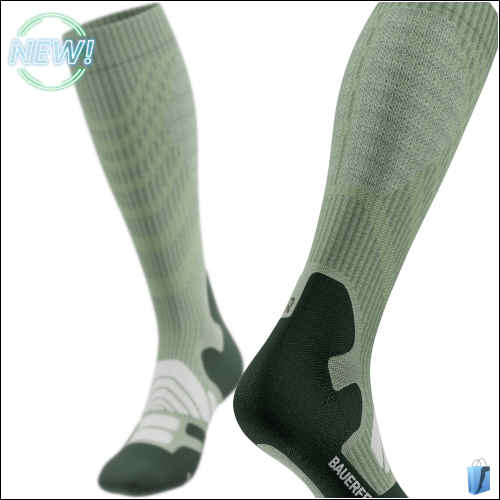 Compression Hiking Socks kniehoch für Damen, Herbal Green