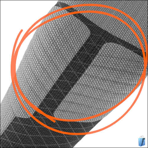 Sohle mit Luftkanälen und Polsterzonen