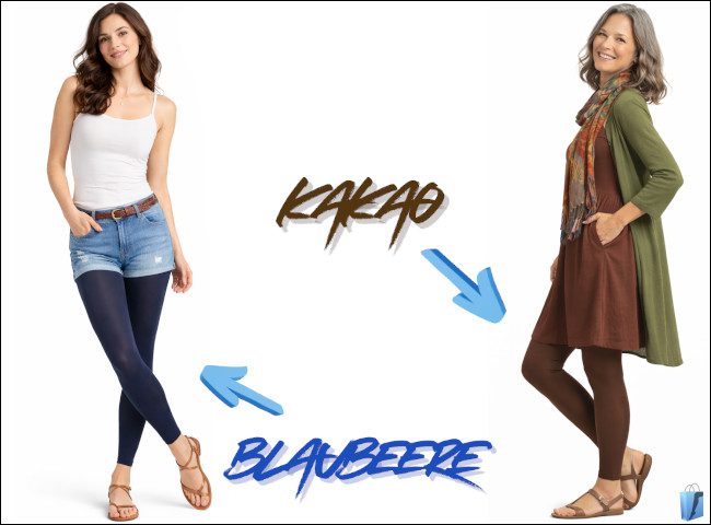 Soft Leggings in blaubeere und kakao