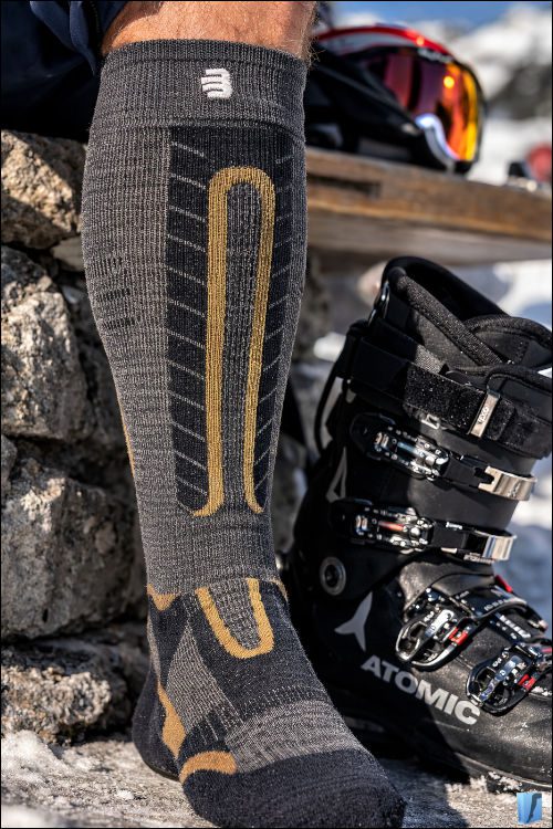 Die Alpin Socken sind dank Merinowolle angenehm weich und ganz schön warm