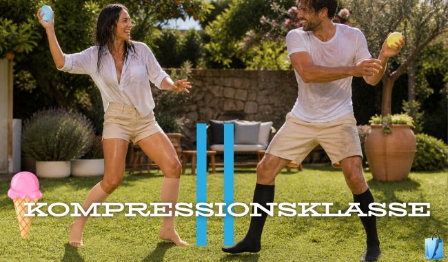 Kompressionsstrümpfe Klasse 2 für den Sommer