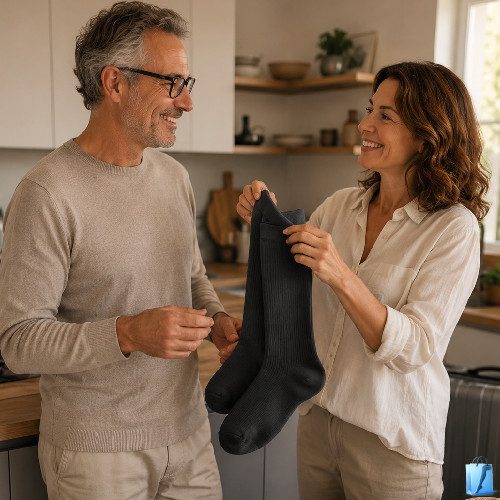 Traveno Reisesocken für Herren in anthrazit