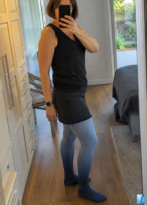 Juzo Inspiration Strumpfhose Dip-Dye in Blaubeere