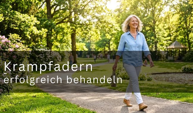 Headerbild Frau - Krampfadern behandeln